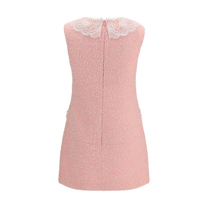 Dress by Self-Portrait for women in polyamide polyester acrylic wool multicolor & patterned features an cute silhouette, detailed with a and that elegantly flows into a cute short mini.