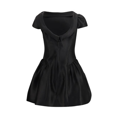 Self-Portrait Black Polyester Casual Dress