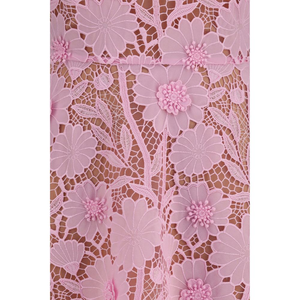 Dress by Self-Portrait for women in polyester multicolor, patterned & floral features an cute silhouette, detailed with a and that elegantly flows into a cute short mini.