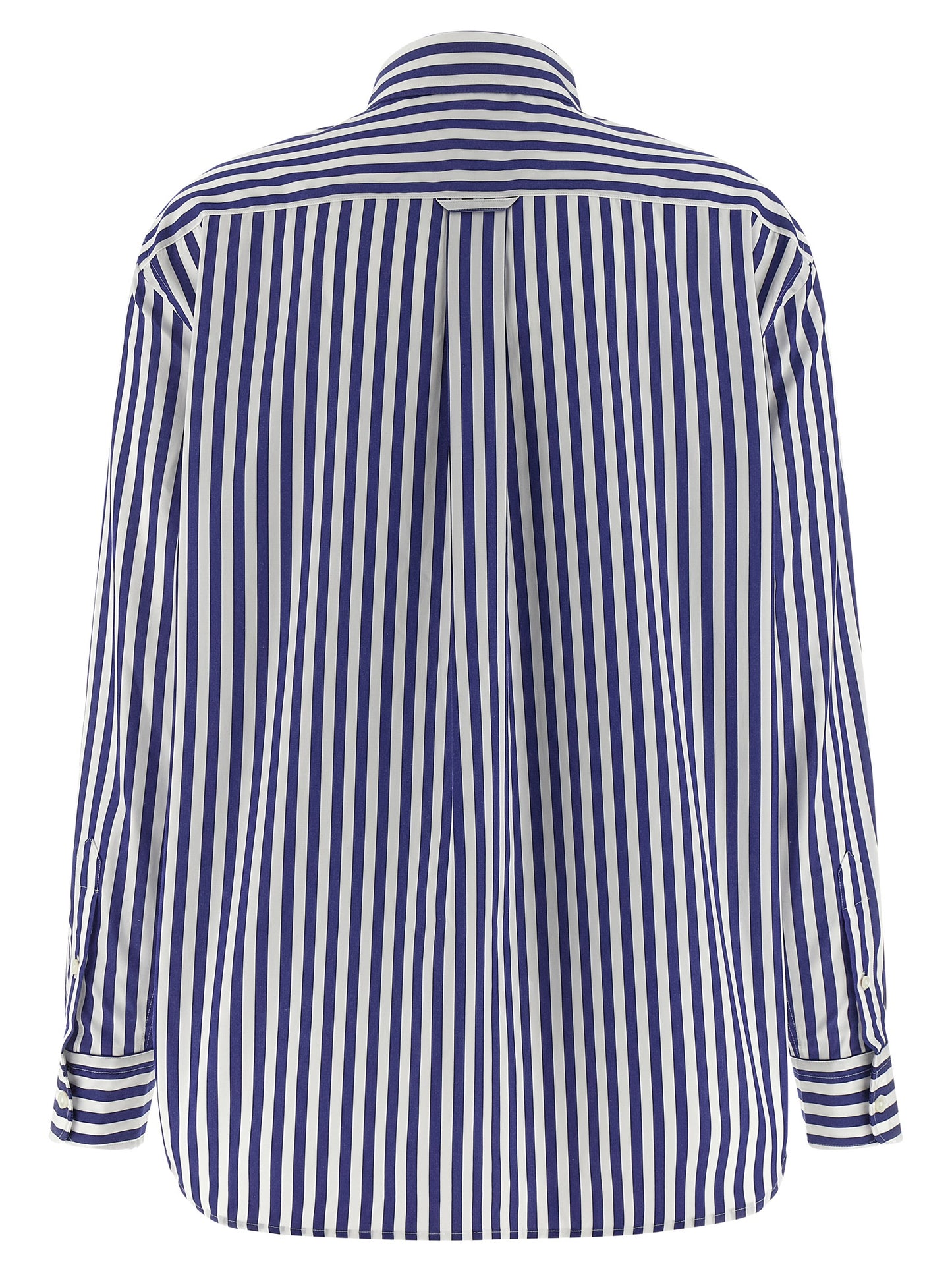 Blouse by Polo Ralph Lauren for women in cotton blue & striped, featuring a nuanced and nuanced for a sophisticated finish.