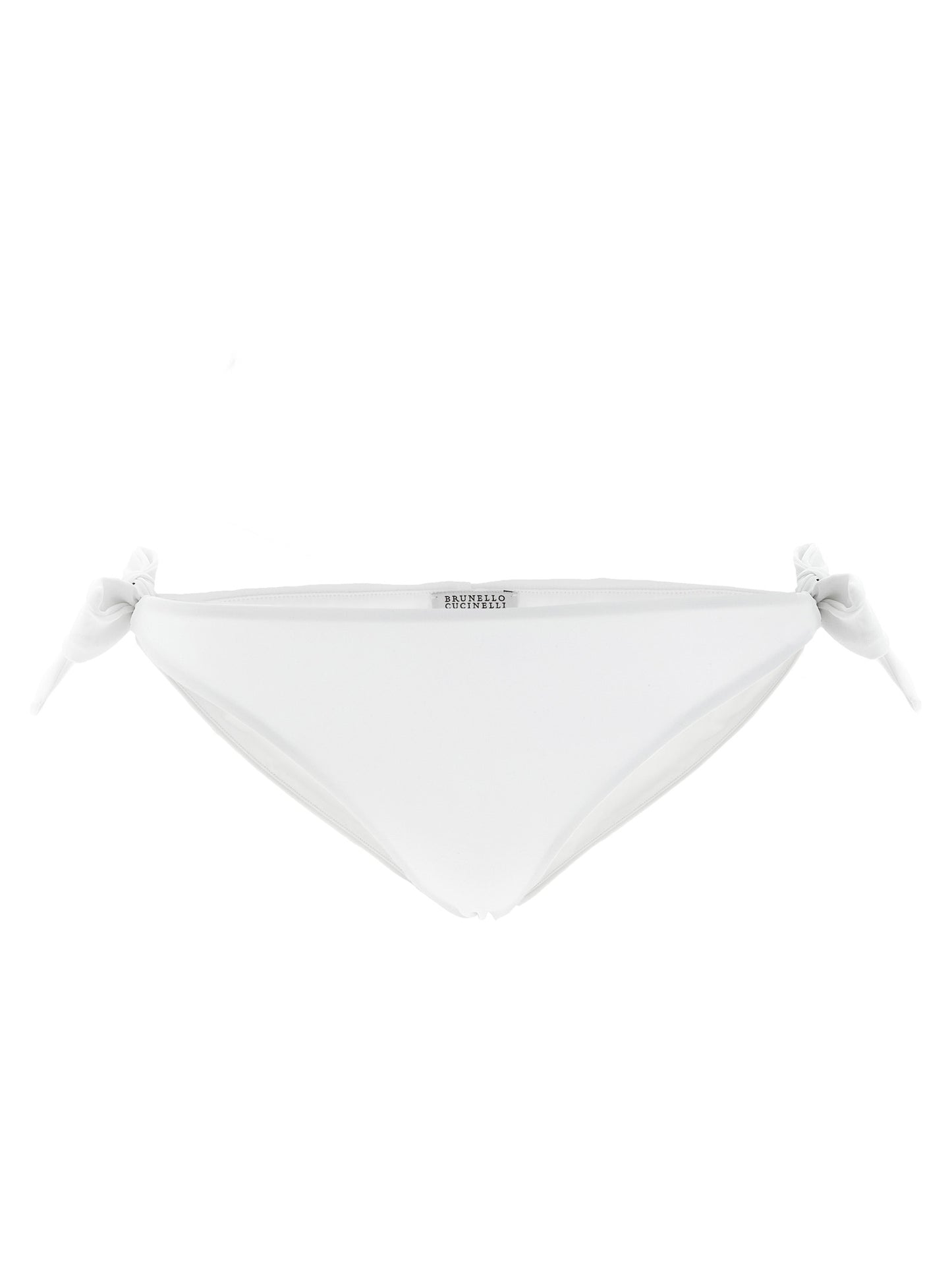 Swim Briefs by Brunello Cucinelli for women in stretch polyamide white features a refined silhouette, showcasing the refined design of this Women's Stretch Polyamide Swim Briefs with a refined fit.
