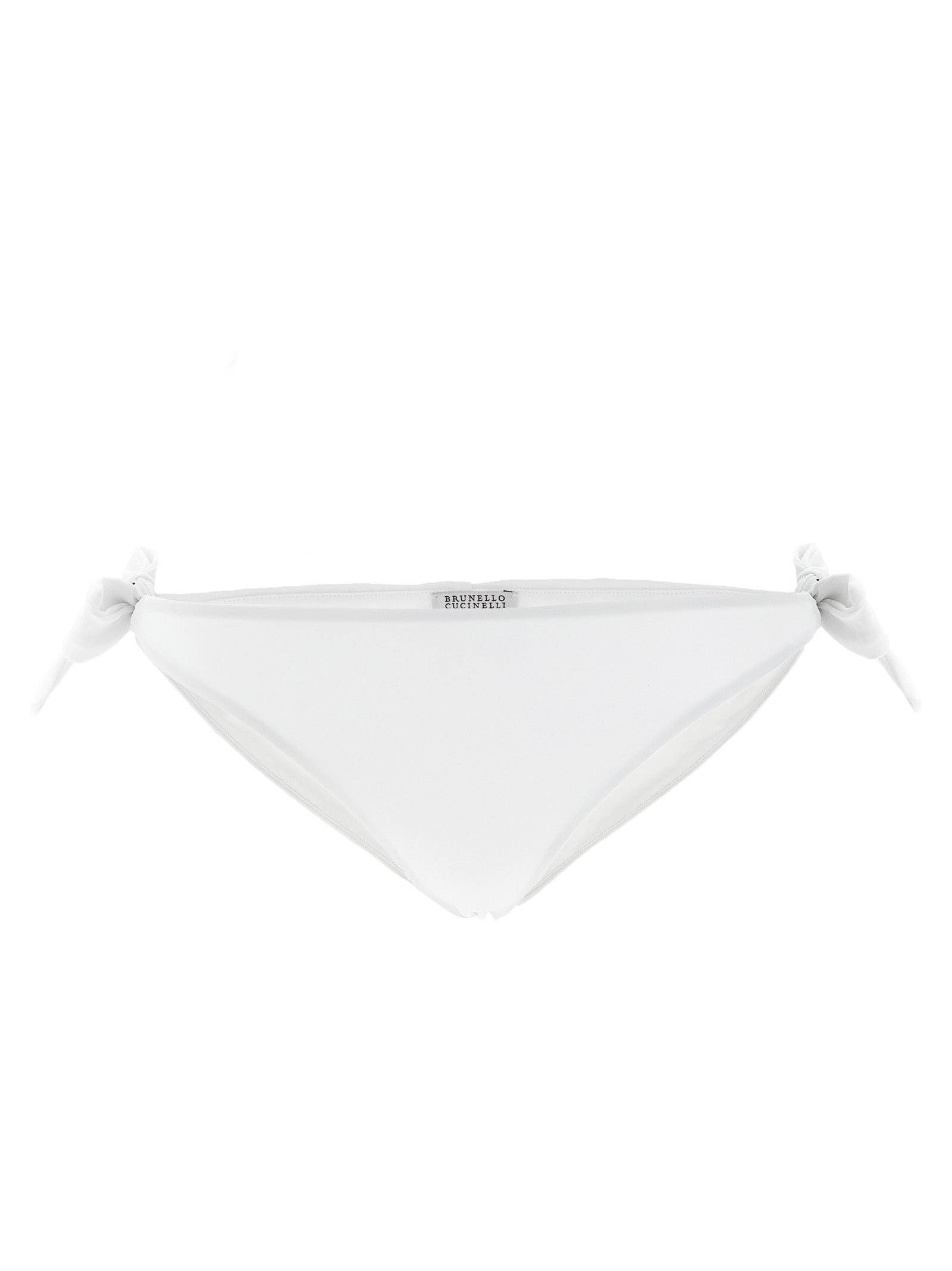 Swim Briefs by Brunello Cucinelli for women in stretch polyamide white features a refined silhouette, showcasing the refined design of this Women's Stretch Polyamide Swim Briefs with a refined fit.
