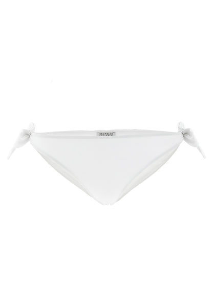 Swim Briefs by Brunello Cucinelli for women in stretch polyamide white features a refined silhouette, showcasing the refined design of this Women's Stretch Polyamide Swim Briefs with a refined fit.