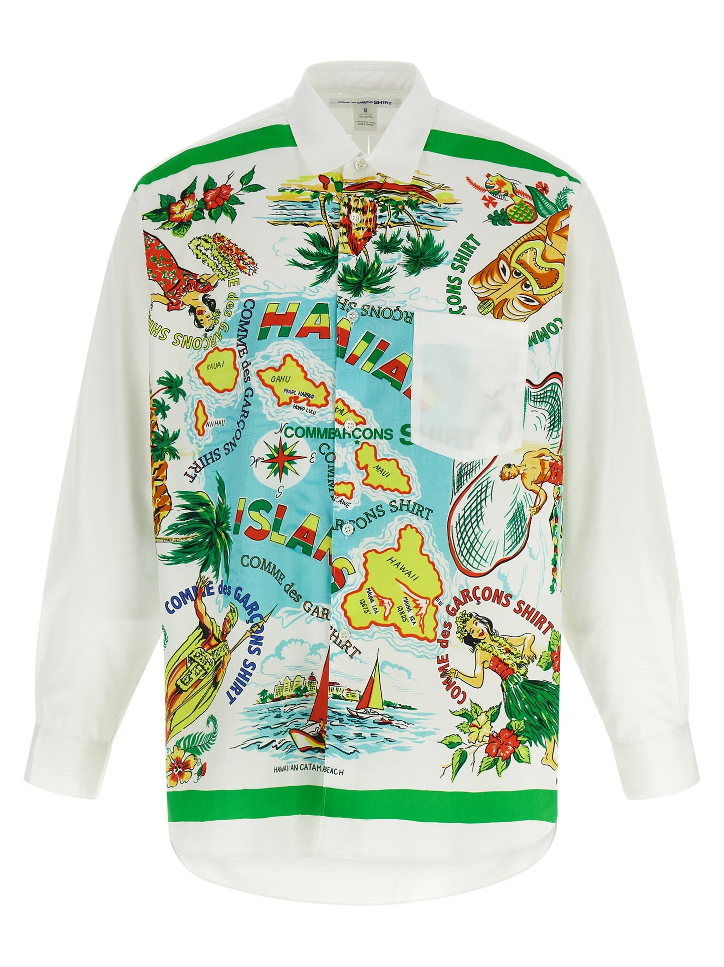 Shirt by Comme Des Garçons for men in cotton multicolor & patterned, featuring a nuanced and nuanced for a sophisticated finish.