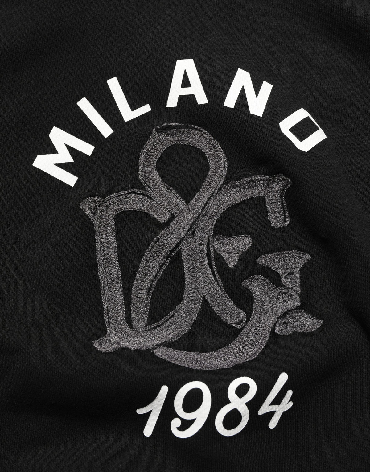 Dolce & Gabbana Men's Regular Fit Cotton Sweatshirt Hoodie - Black Print