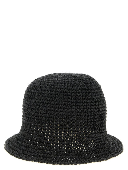 Maison Michel Black Papier Bucket Hat