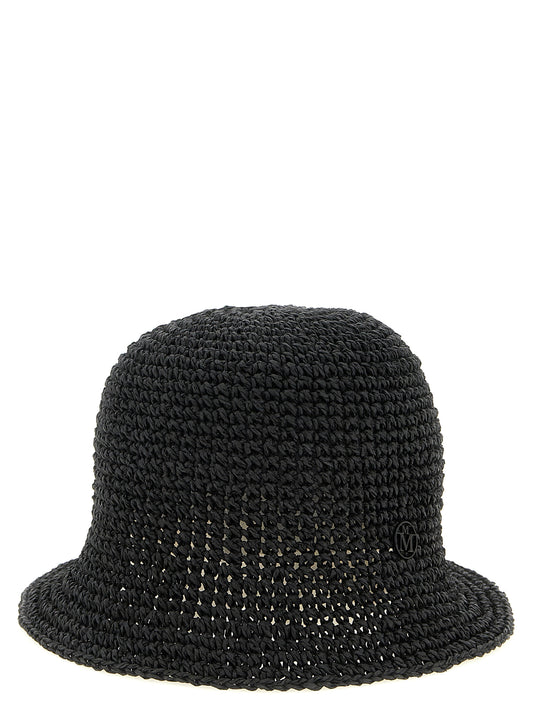 Maison Michel Black Papier Bucket Hat