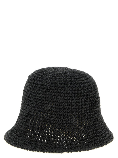 Maison Michel Black Papier Bucket Hat