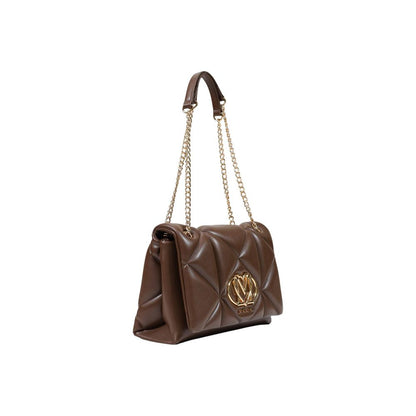 Quilted Handbag by Love Moschino for women in polyethylene & polyurethane brown & gold presents a ornamental silhouette, showcasing a secure , ample , and versatile for a ornamental finish.