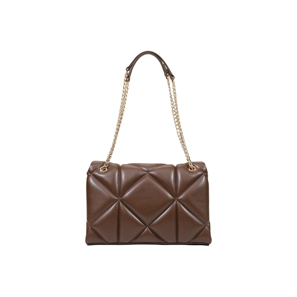 Quilted Handbag by Love Moschino for women in polyethylene & polyurethane brown & gold features a refined silhouette, showcasing a secure , organized , and versatile for a refined finish.