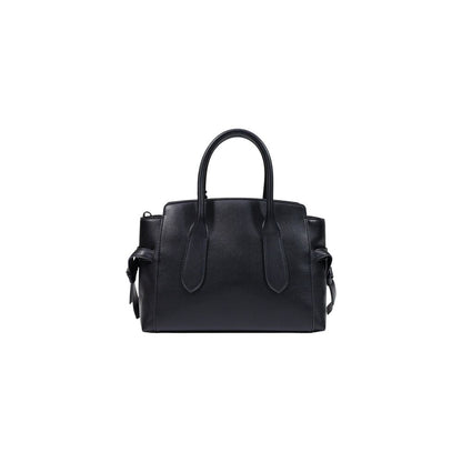 This Large Handbag by Love Moschino for women in polyethylene & polyurethane and black, gold & monogram presents a sculptural silhouette featuring a secure buckle, ample , and versatile handle for a sculptural finish.