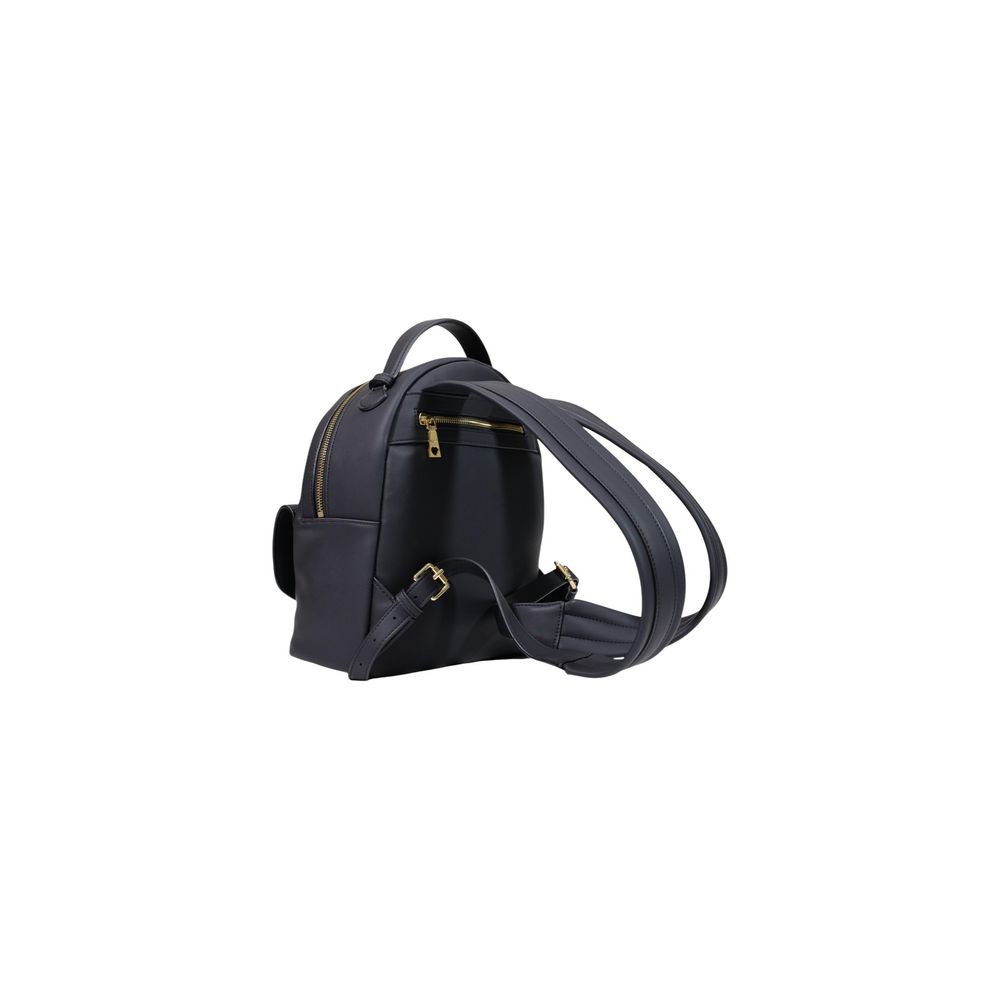 Compact Backpack by Love Moschino for women in polyethylene & polyurethane black & gold presents a stately Polyethylene & Polyurethane Compact Backpack design, showcasing a secure zipper with ample external-pockets and versatile backpack-strap & adjustable-strap for a stately finish.