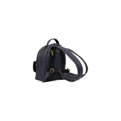 Compact Backpack by Love Moschino for women in polyethylene & polyurethane black & gold presents a stately Polyethylene & Polyurethane Compact Backpack design, showcasing a secure zipper with ample external-pockets and versatile backpack-strap & adjustable-strap for a stately finish.