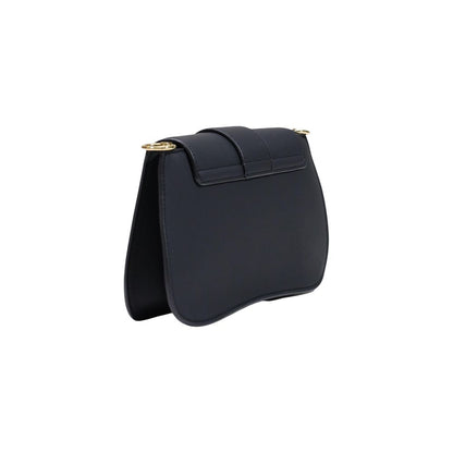 Love Moschino Borsa Polyethylene & Polyurethane Evening Crossbody Handbag - Black Gold Signature