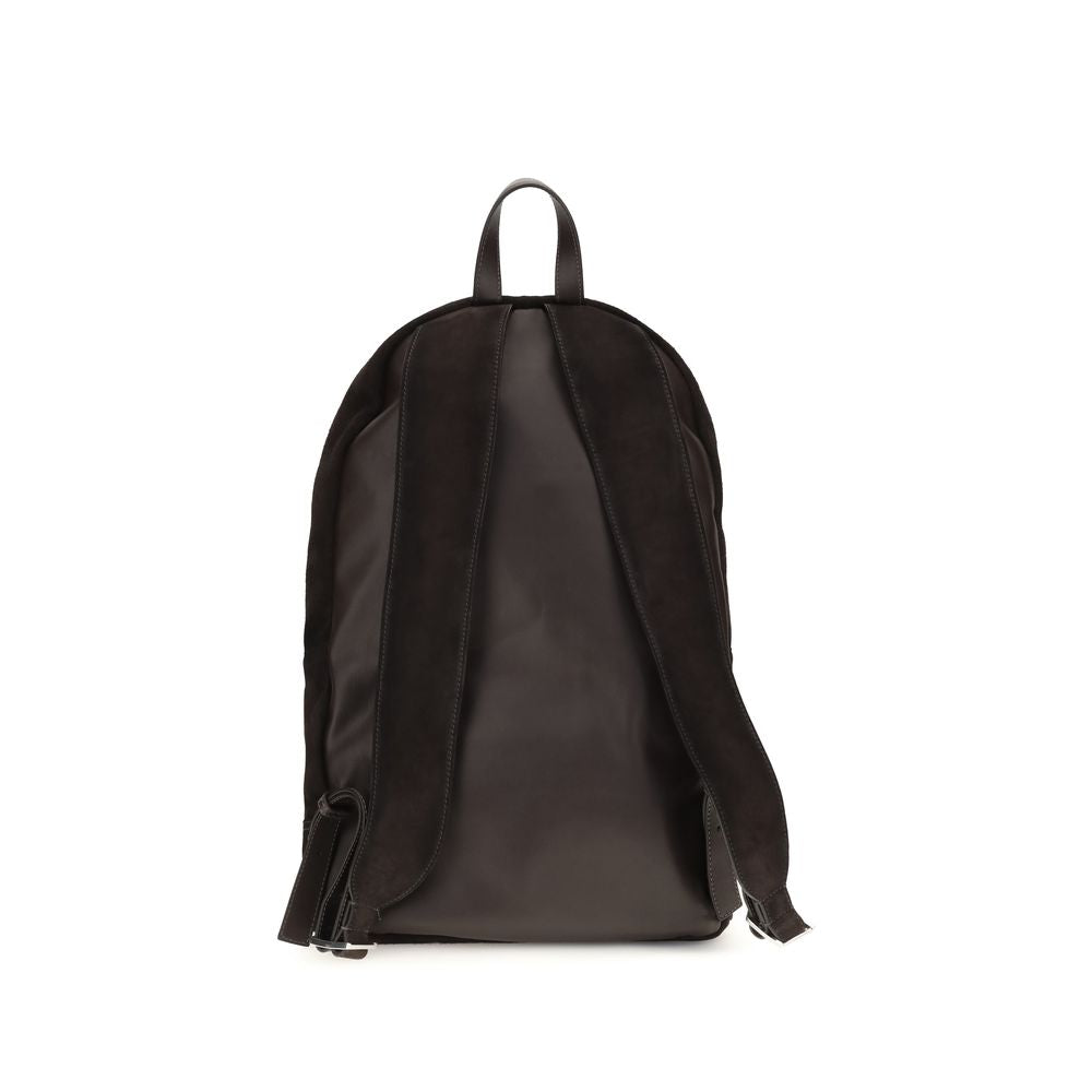 Backpack by Santoni for men in bos taurus calf suede leather brown & signature features a effortlessly chic Bos Taurus Calf Suede Leather Backpack design, showcasing a secure zipper, ample , and versatile handle, backpack-strap & adjustable-strap for a effortlessly chic finish.