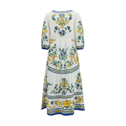 FARM RIO Multicolor Linen Casual Dress
