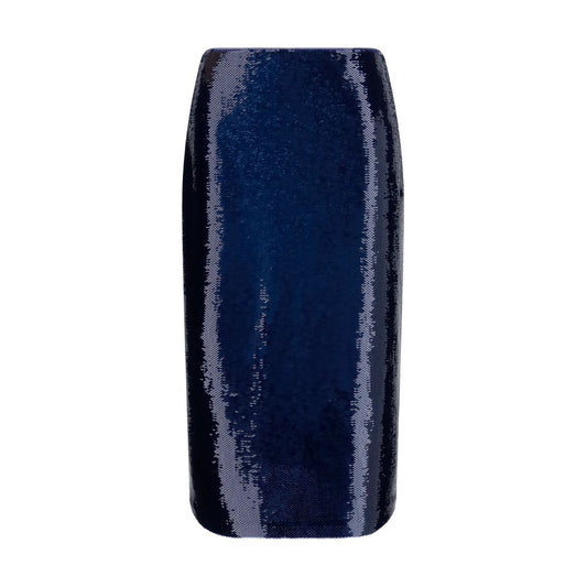 Skirt by Tom Ford for women in silk & sequins blue features a contoured silhouette from the Women's Silk & Sequins Midi Skirt collection, characterized by its contoured midi for a contoured finish.