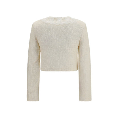 Overcoat by Self-Portrait for women in wool polyester & polyamide beige presents a luxurious silhouette, showcasing a luxurious and sophisticated for a premium, luxurious look.