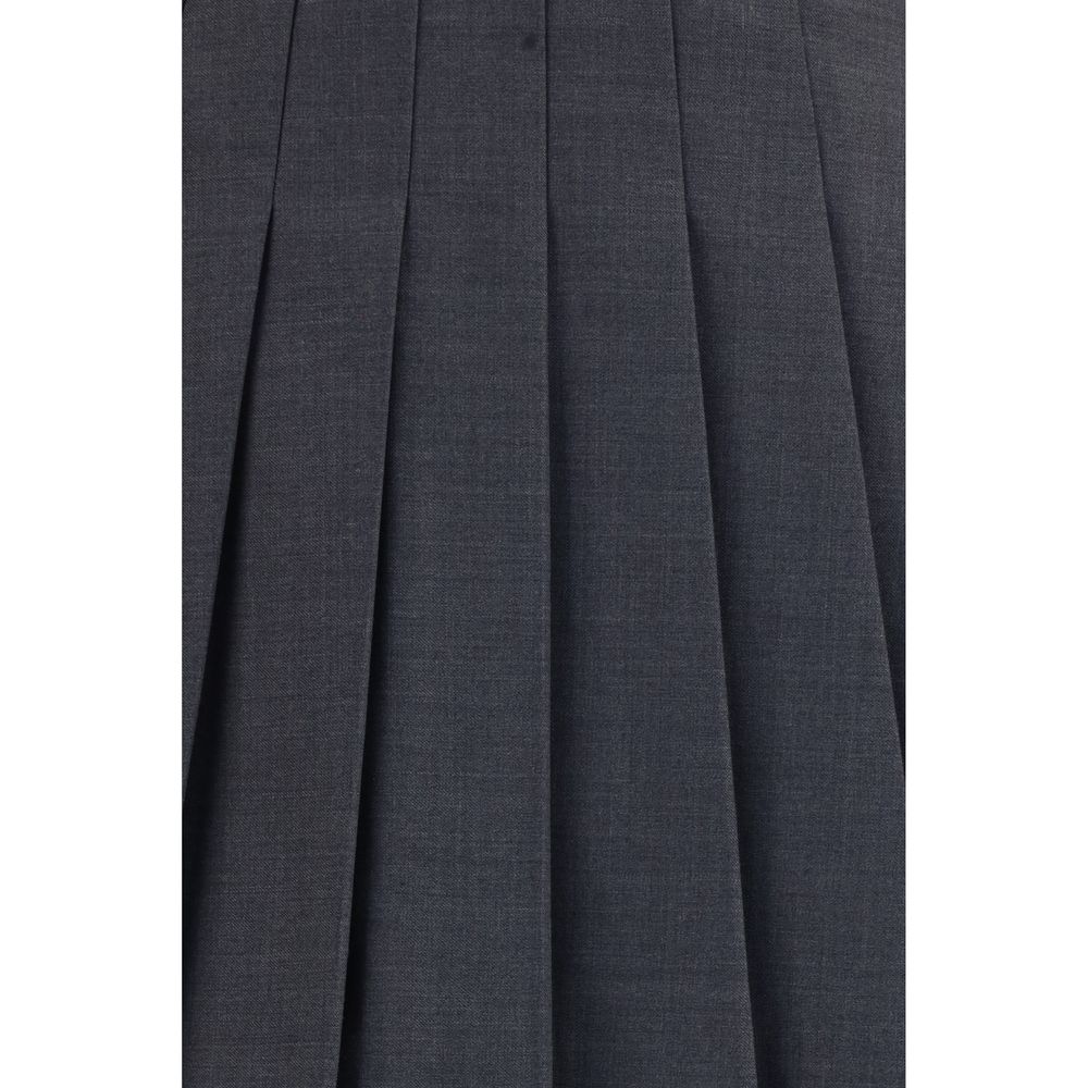 Skirt by Self-Portrait for women in polyamide wool gray features a captivating silhouette, showcasing the captivating Women's Pleated A Line Polyamide Wool Mini Skirt design with a sophisticated mini for a captivating look.