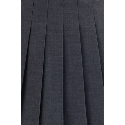 Skirt by Self-Portrait for women in polyamide wool gray features a captivating silhouette, showcasing the captivating Women's Pleated A Line Polyamide Wool Mini Skirt design with a sophisticated mini for a captivating look.