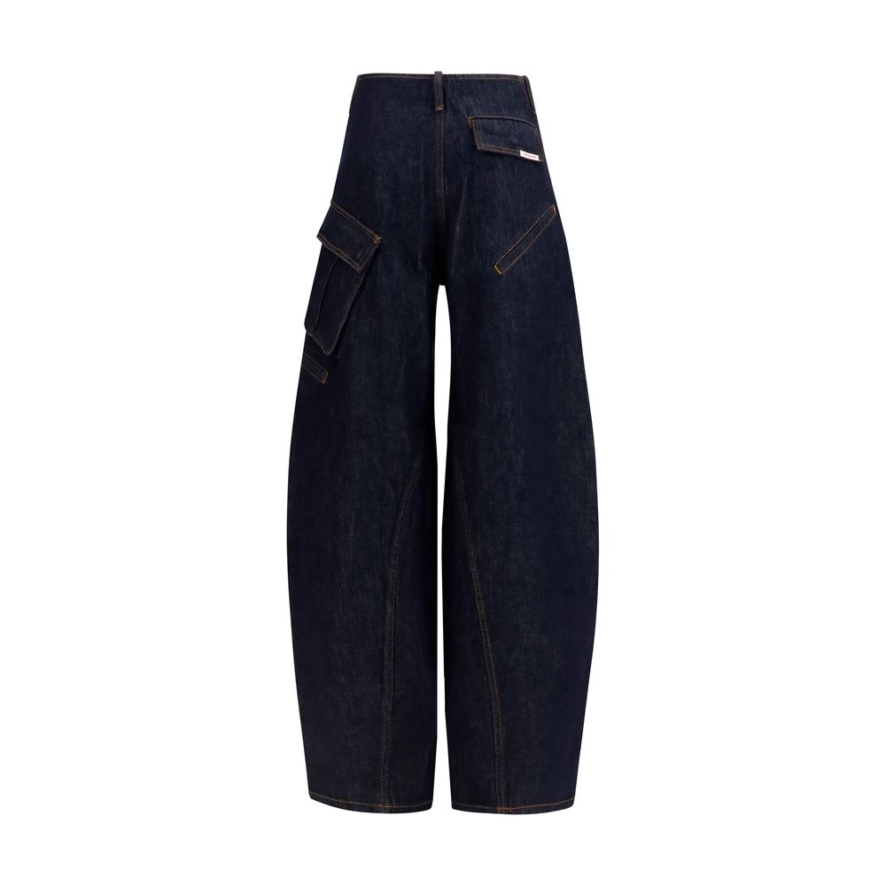 Cargo Pants by Self-Portrait for women in denim cotton blue features an smart casual relaxed-fit & regular-fit and long, expertly tailored with a and smart casual utilitarian details for a sophisticated look.