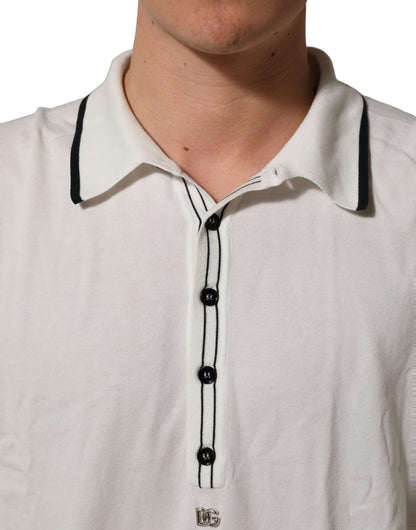 Dolce & Gabbana Black Leaf Print Silk Men Crew Neck T-shirt