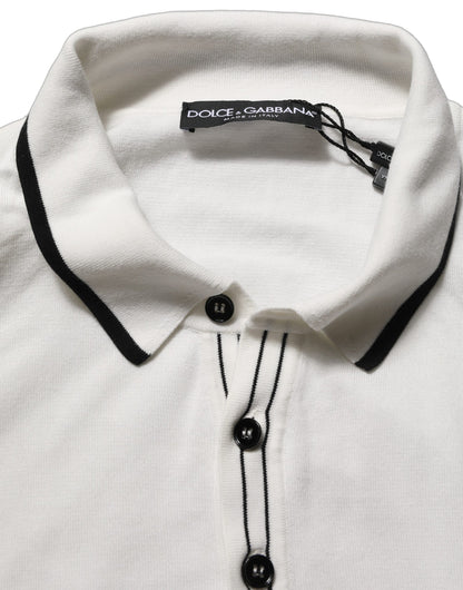 Dolce & Gabbana Black Leaf Print Silk Men Crew Neck T-shirt