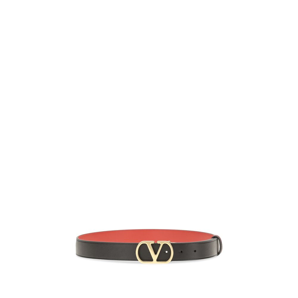 Belt by Valentino Garavani for women in bos taurus calfskin leather black & signature features a versatile silhouette, artfully showcasing the versatile design of the V Logo Bos Taurus Calfskin Leather Belt for a sophisticated, premium finish.