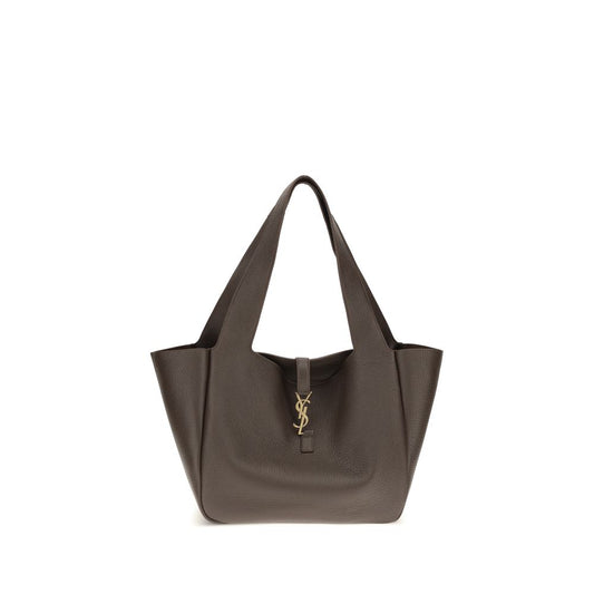 Shoulder Flap Bag by Saint Laurent for women in polyurethane bos taurus calf & deerskin leather brown features a distinguished silhouette, showcasing a secure flap and distinguished single-compartment with versatile shoulder-strap for a distinguished finish.