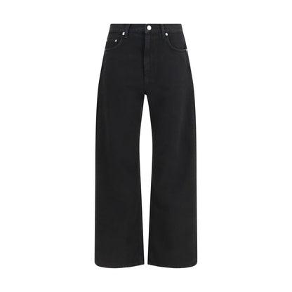 Jeans by Haikure for women in denim cotton black features a polished silhouette with a polished straight-leg & regular-fit, reaching a polished long and finished with a polished .