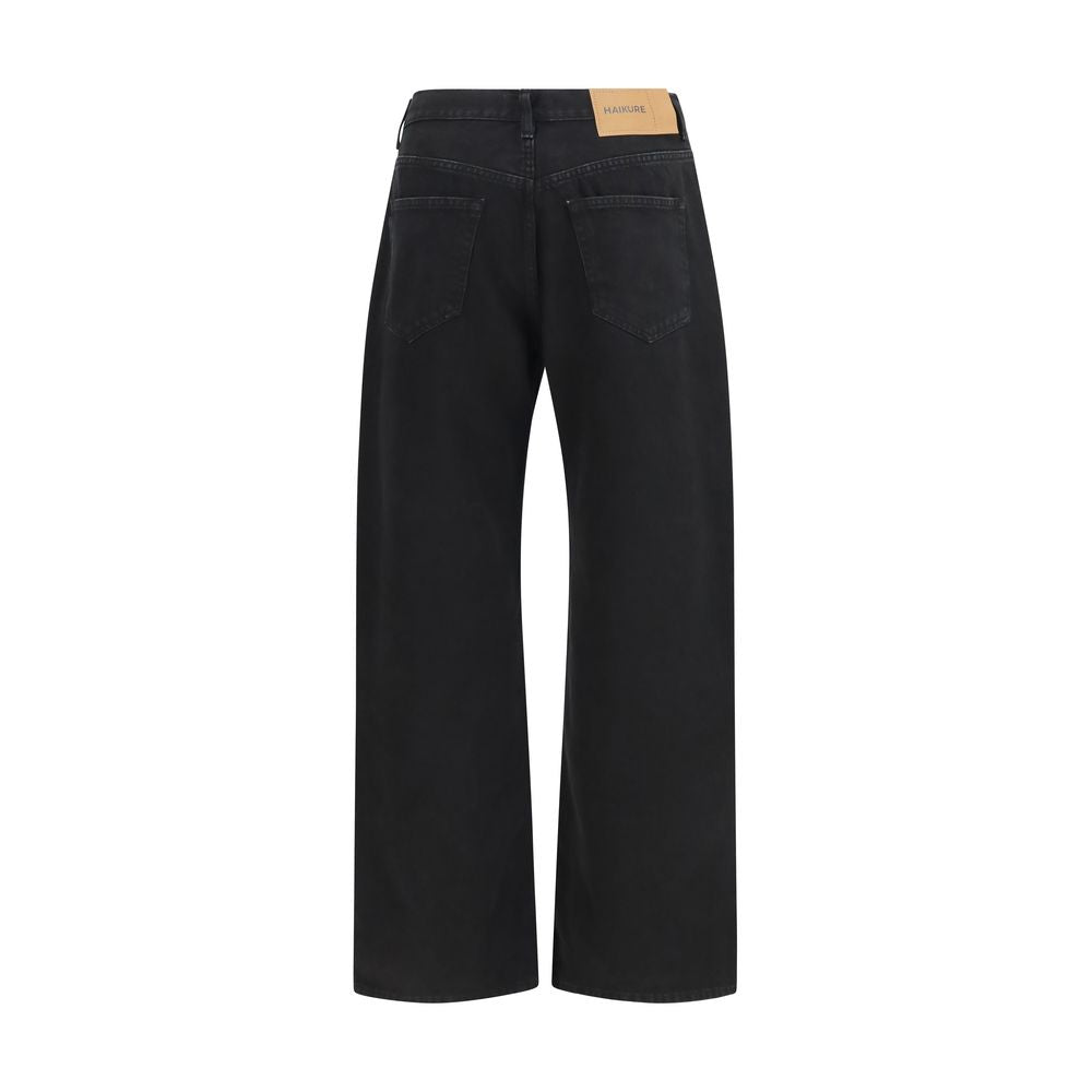 Jeans by Haikure for women in denim cotton black features a refined silhouette with a refined straight-leg & regular-fit, defined by a and a refined long for a refined finish.