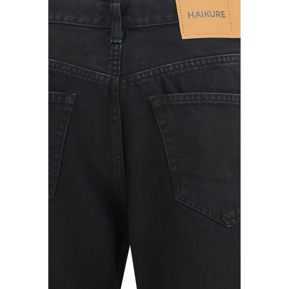 Jeans by Haikure for women in denim cotton black features a refined silhouette with a refined straight-leg & regular-fit, defined by a and a refined long for a refined finish.