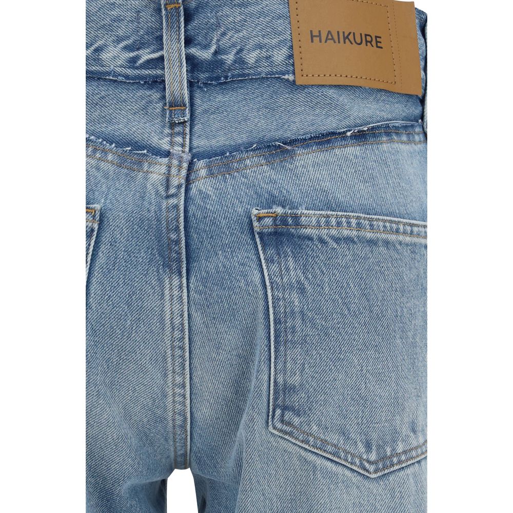 Jeans by Haikure for women in denim cotton blue features an sophisticated and flared, wide & slim with a precise long, creating a sophisticated and sophisticated silhouette.