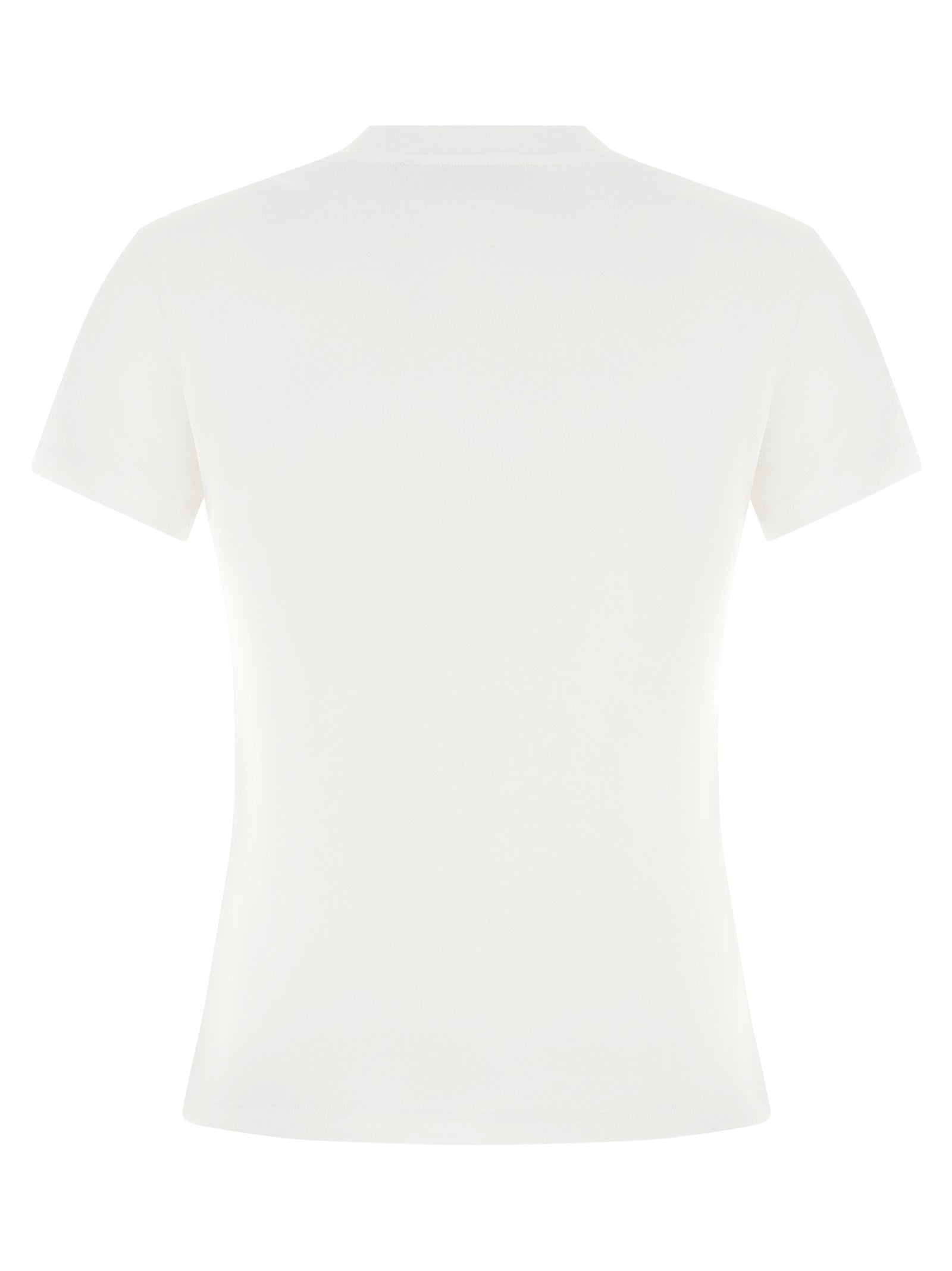 T-Shirt by Off-White for women in cotton white features an edgy silhouette, meticulously detailed with a sophisticated and crew neckline for a truly edgy finish.
