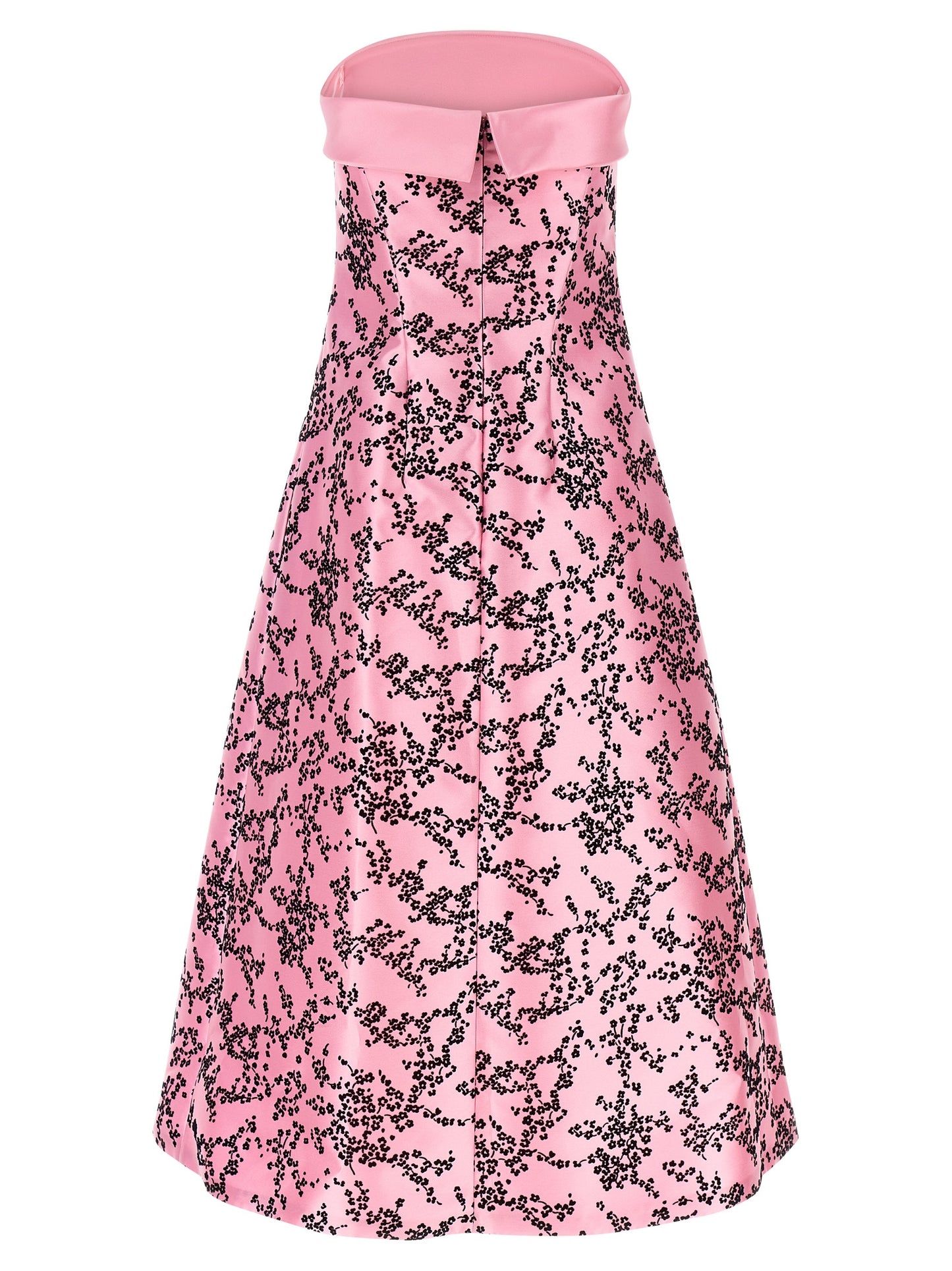 Dress by Alberta Ferretti for women in polyester & silk multicolor, pink & floral features an magnificent silhouette, artfully detailed with a magnificent strapless neckline and that flows into an magnificent midi.