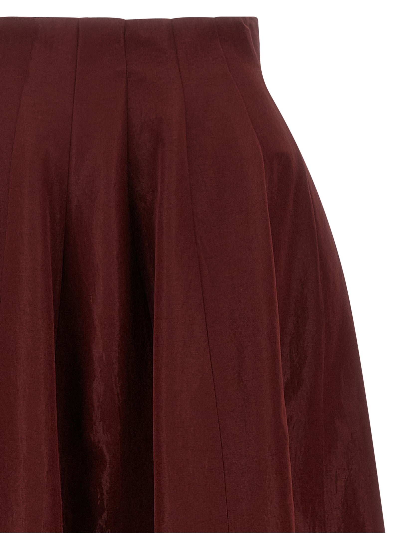 Skirt by Alberta Ferretti for women in polyester burgundy, multicolor, natural & red features an relaxed-yet-refined silhouette that elegantly showcases the Women's A Line Flared High Rise Polyester Skirt design and sophisticated maxi mini.