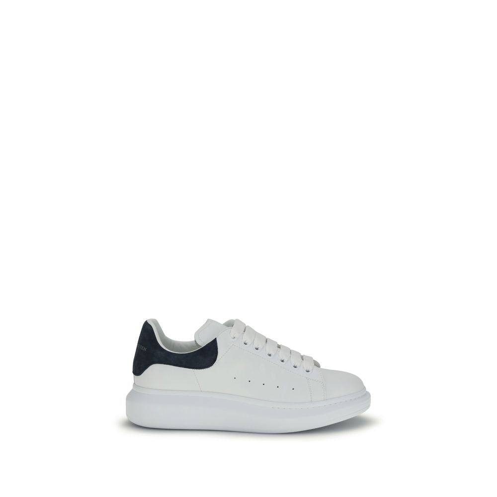 Sneakers by Alexander McQueen for men in calfskin leather white & signature presents a on trend silhouette from the Men's Chunky Calfskin Leather Sneakers collection, showcasing a on trend chunky style for an elevated aesthetic.