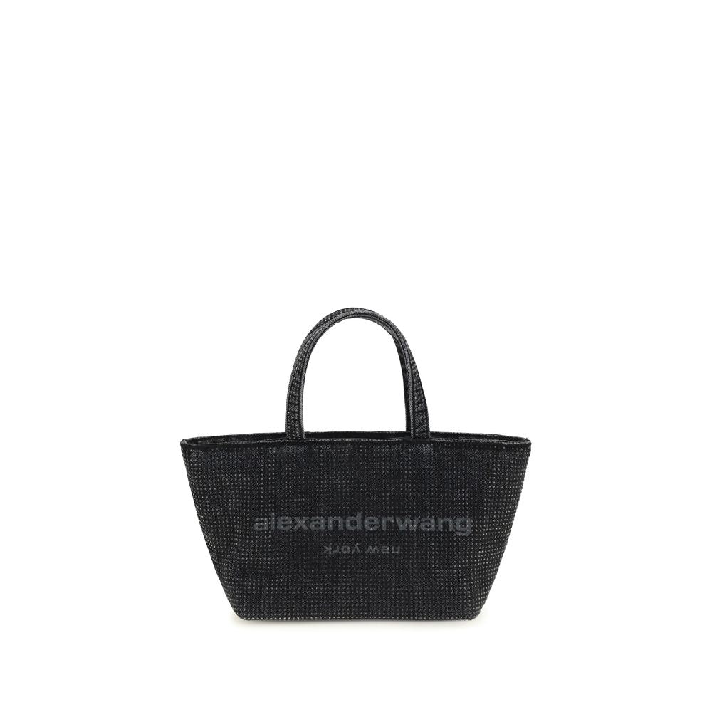 Small Crossbody Tote Shoulder Bag by Alexander Wang for women in cotton canvas & crystal gray features a effortless sophistication silhouette, secured by a with ample and versatile crossbody-strap, shoulder-strap, handle, adjustable-strap & detachable-strap for a effortless sophistication finish.