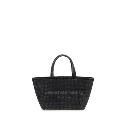 Small Crossbody Tote Shoulder Bag by Alexander Wang for women in cotton canvas & crystal gray features a effortless sophistication silhouette, secured by a with ample and versatile crossbody-strap, shoulder-strap, handle, adjustable-strap & detachable-strap for a effortless sophistication finish.