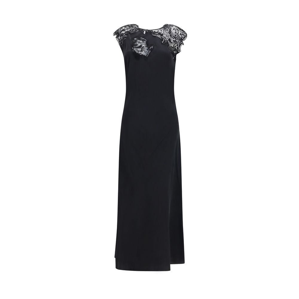 Dress by Ferragamo for women in silk black features an sultry silhouette defined by a and sleeveless, falling to an sultry long for a sultry look.