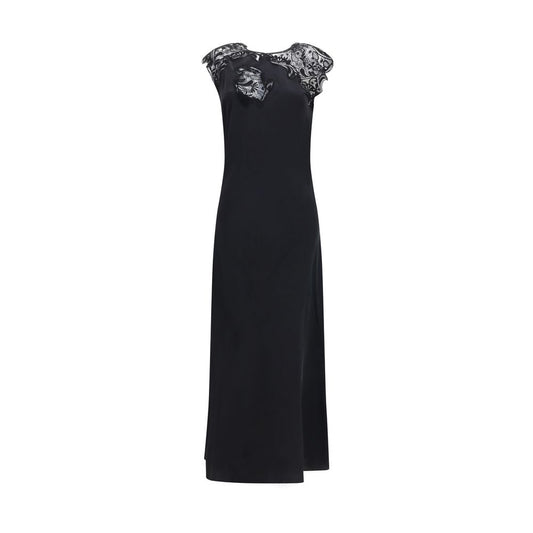 Dress by Ferragamo for women in silk black features an sultry silhouette defined by a and sleeveless, falling to an sultry long for a sultry look.
