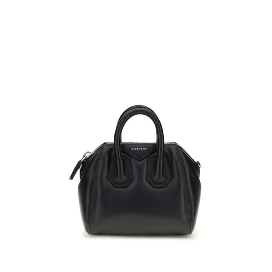 Mini Handbag by Givenchy for women in polyester & lamb leather black, silver & signature presents a ornamental silhouette, showcasing a secure zipper, ample , and versatile shoulder-strap, handle & adjustable-strap for a ornamental finish.
