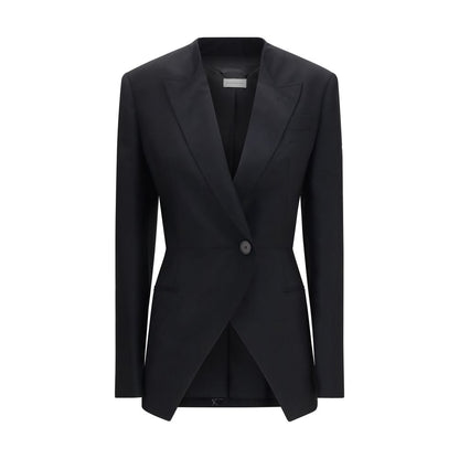 Blazer by Givenchy for women in mohair wool black showcases a polished silhouette, highlighted by a refined and polished for a sophisticated finish.