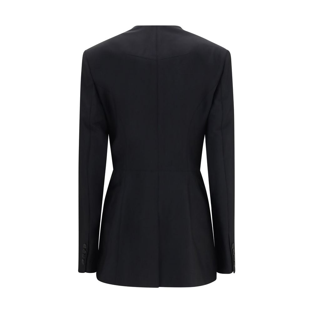 Blazer by Givenchy for women in mohair wool black features an sartorial silhouette, showcasing a sophisticated and sartorial for a truly sartorial finish.