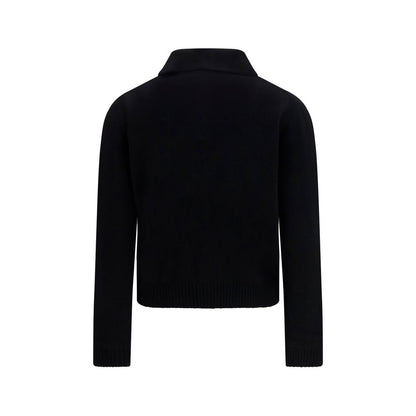 This Sweater by Givenchy for women in cashmere wool & capra leather black & signature presents a understated silhouette, featuring a sophisticated and for a understated finish.