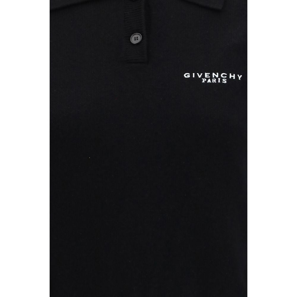 Sweater by Givenchy for women in cashmere wool & capra leather black & signature features an tactile silhouette, showcasing a sophisticated and tactile for a refined finish.