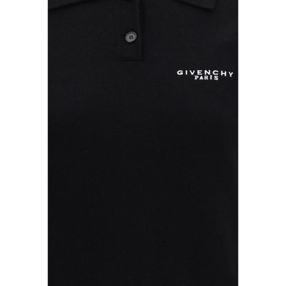 Sweater by Givenchy for women in cashmere wool & capra leather black & signature features an tactile silhouette, showcasing a sophisticated and tactile for a refined finish.