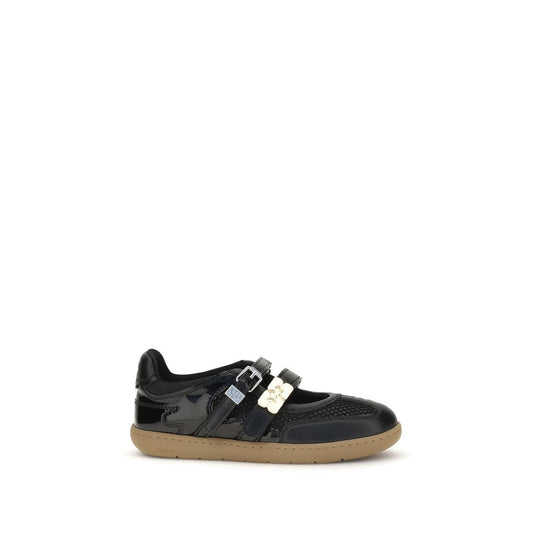 Ballet Flat Shoes by Ganni for women in tu polyester & polyurethane black showcases a dynamic silhouette, artfully capturing Women's TU Polyester & Polyurethane Ballet Flat Shoes through its distinctive and elegant .