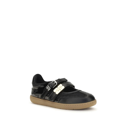 Ballet Flat Shoes by Ganni for women in tu polyester & polyurethane black features an captivating silhouette, showcasing the captivating style of the Women's TU Polyester & Polyurethane Ballet Flat Shoes with its distinct and refined .