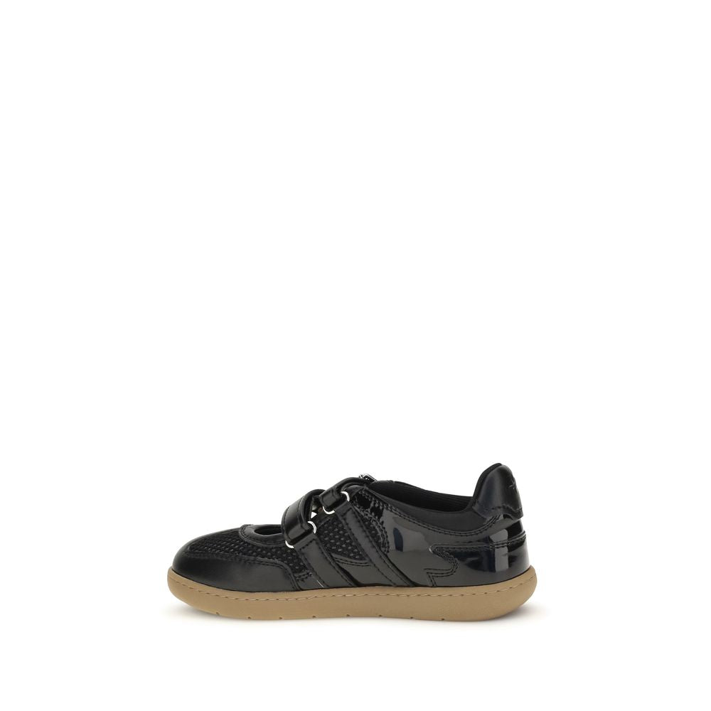 Ballet Flat Shoes by Ganni for women in tu polyester & polyurethane black showcases a enchanting silhouette as part of the Women's TU Polyester & Polyurethane Ballet Flat Shoes collection, defined by a enchanting and for a enchanting look.